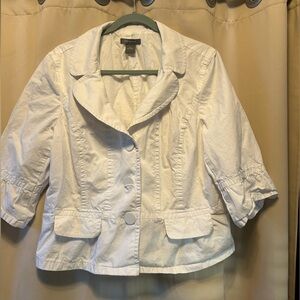 Ann Taylor Women's White Blazer